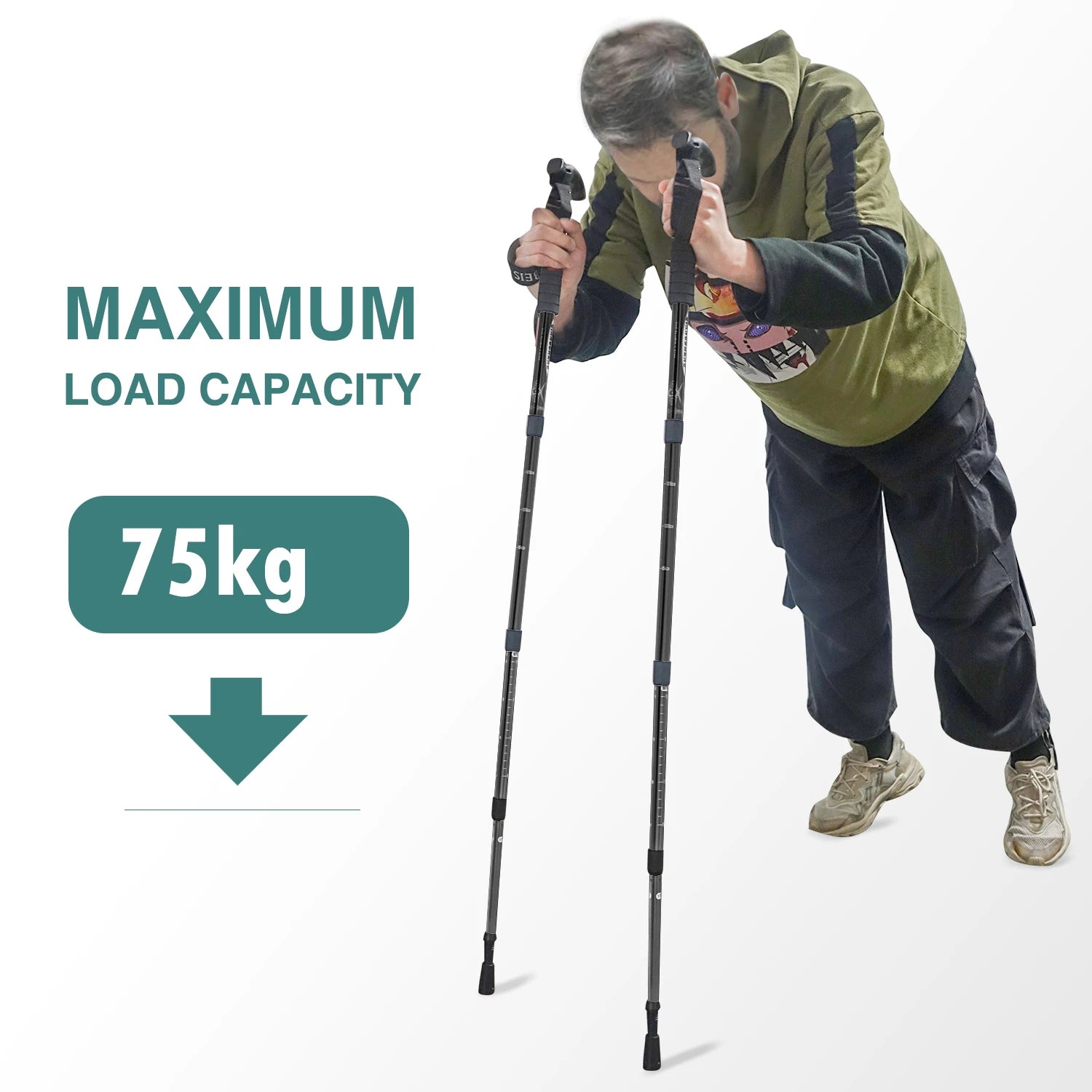 Outdoor Folding Portable Walking Hiking Telescopic Stick