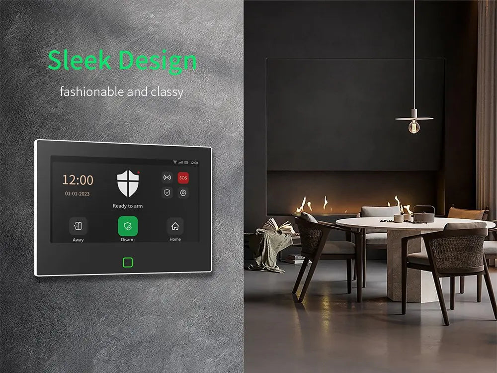 Staniot LoRa Version 7 inch Security Alarm System WiFi 4G Tuya Smart Home Burglar Kit 500m Transmission Distance Built-in Siren