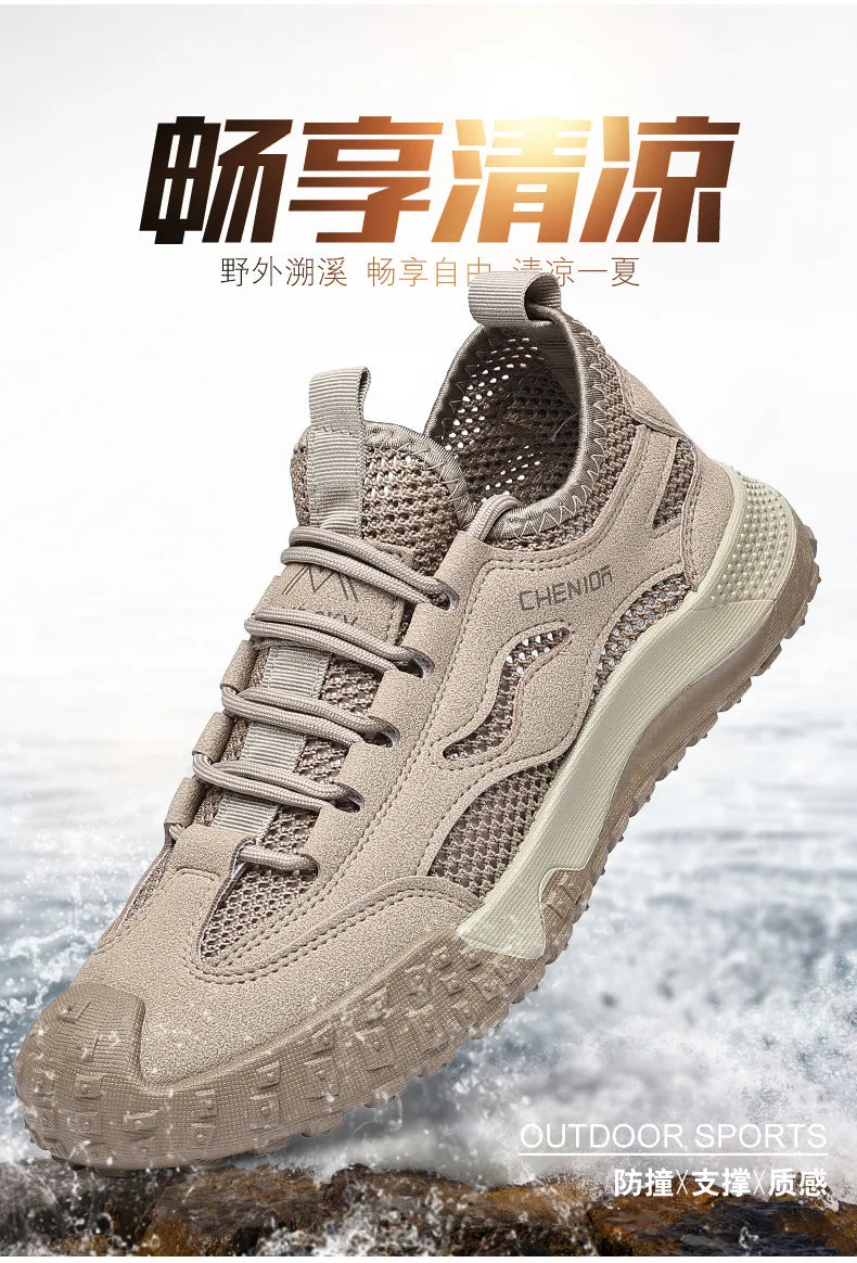 Breathable Hollow Out Mesh Hiking Shoes
