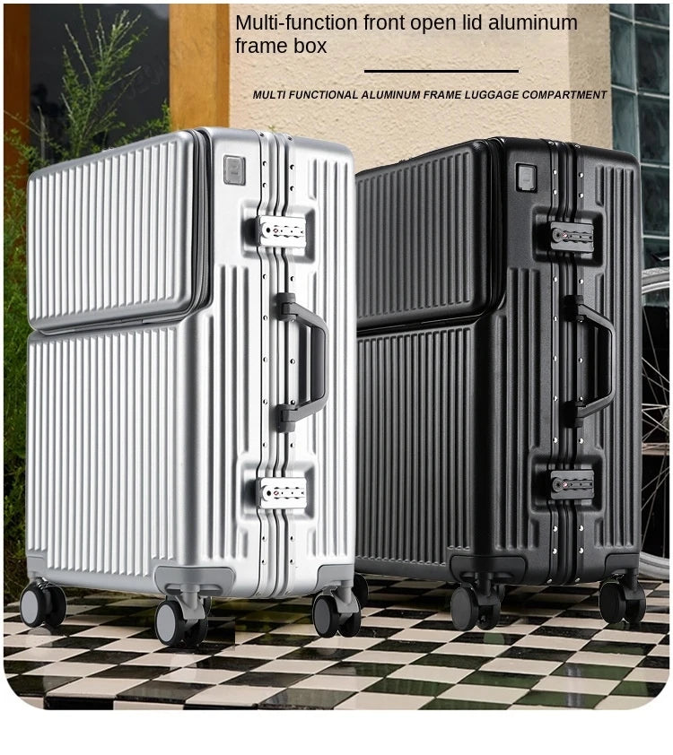 20 inch Aluminum Boarding Box Front Opening Suitcase