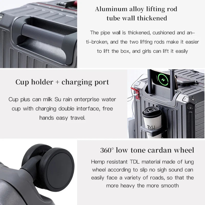 Men Carry-On Aluminum Luggage