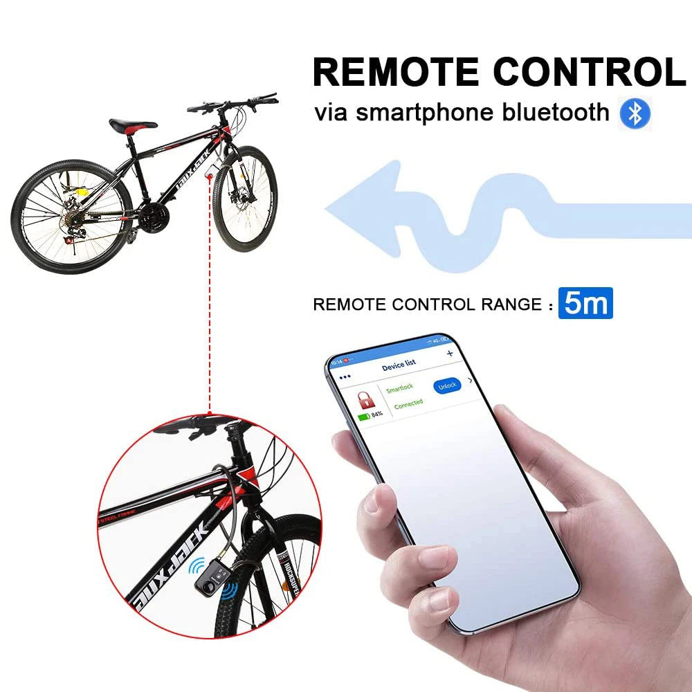 Bluetooth Bike Motorcycle Lock Alarm Security