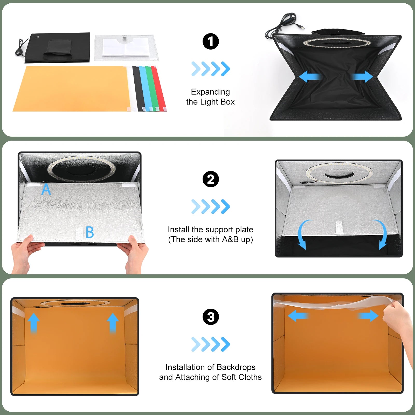 Lightdow Photo Studio Light Box Kit