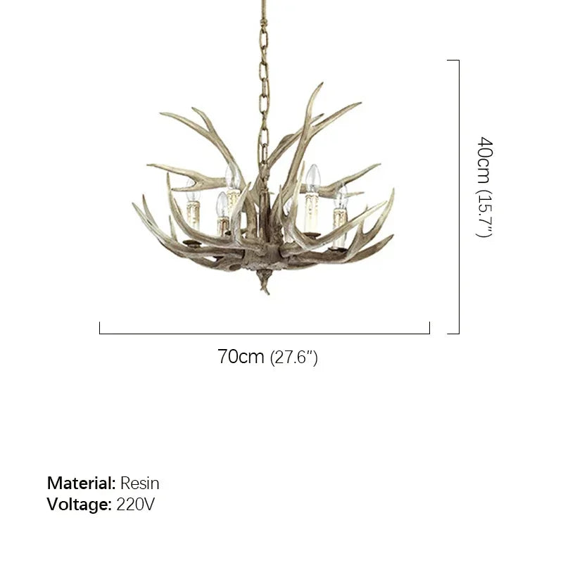American Deer Antler Chandelier