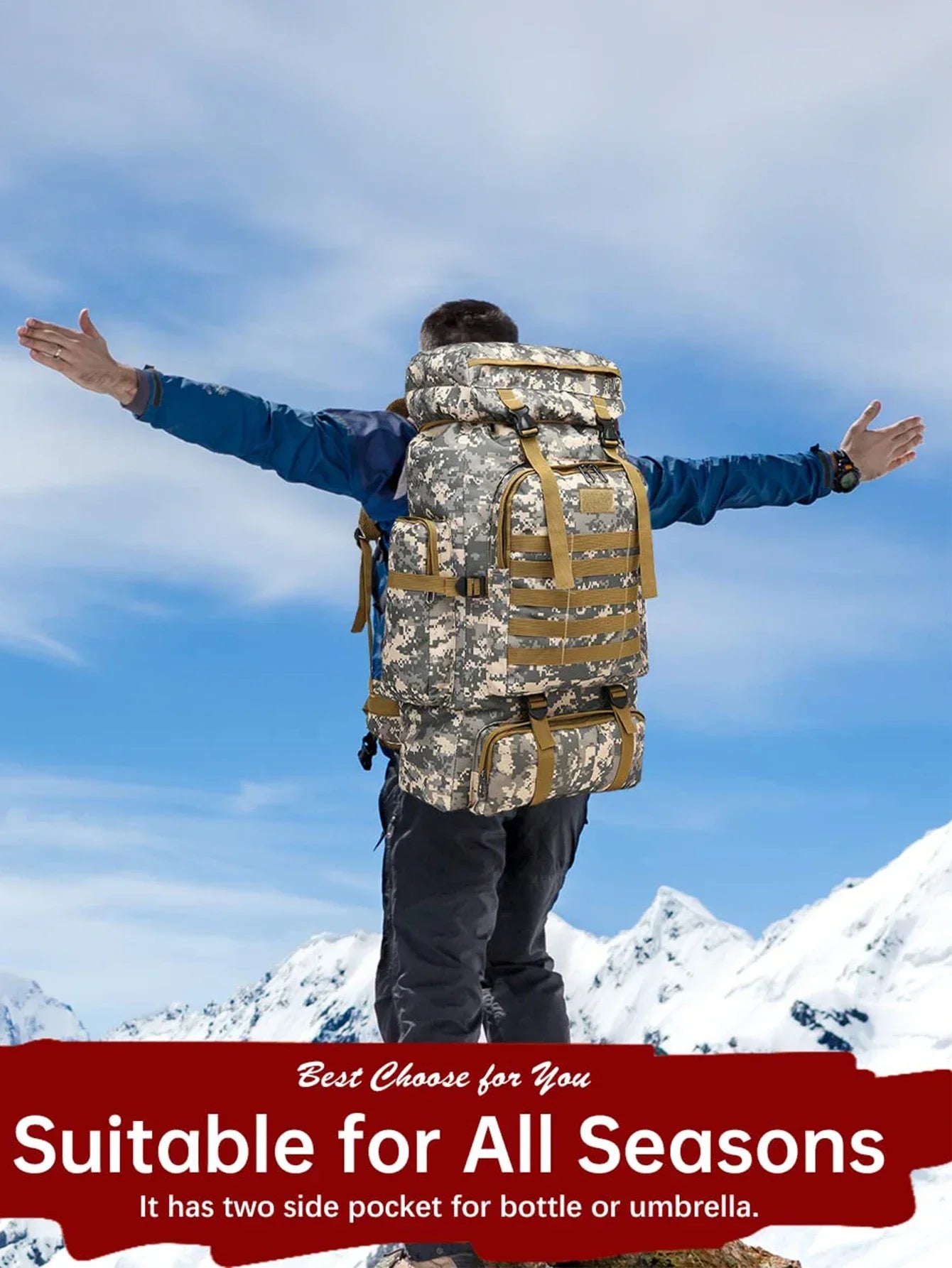 80L/100L Mountaineering Tactical Backpack