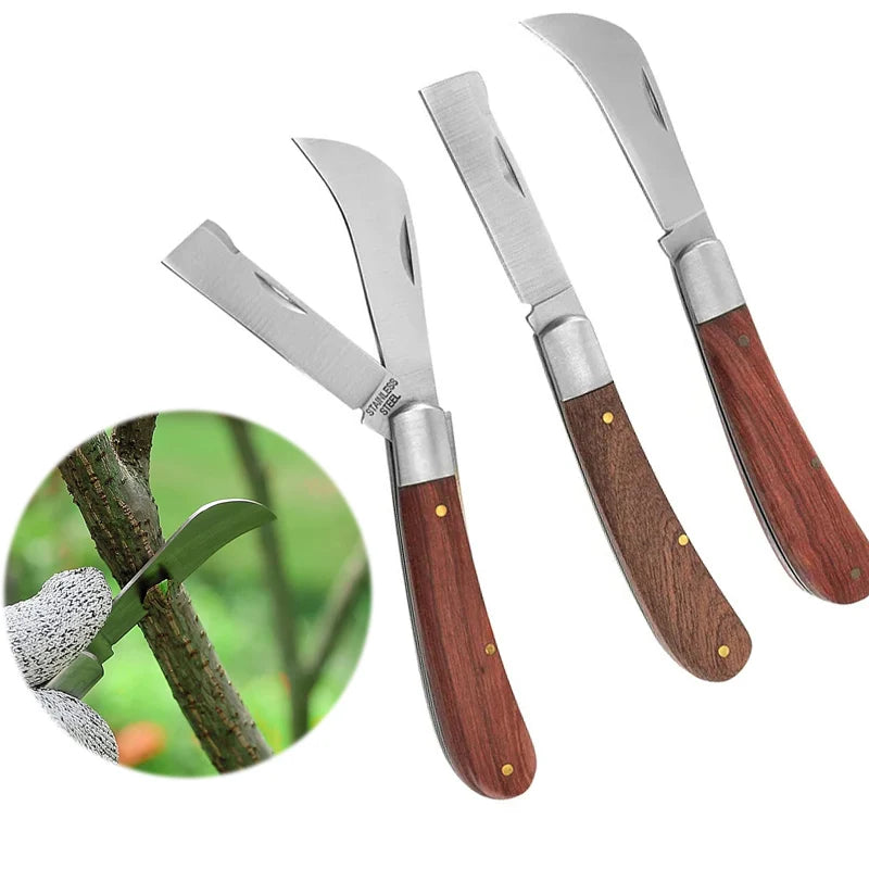 Stainless Steel wood Handle Pruning Knife