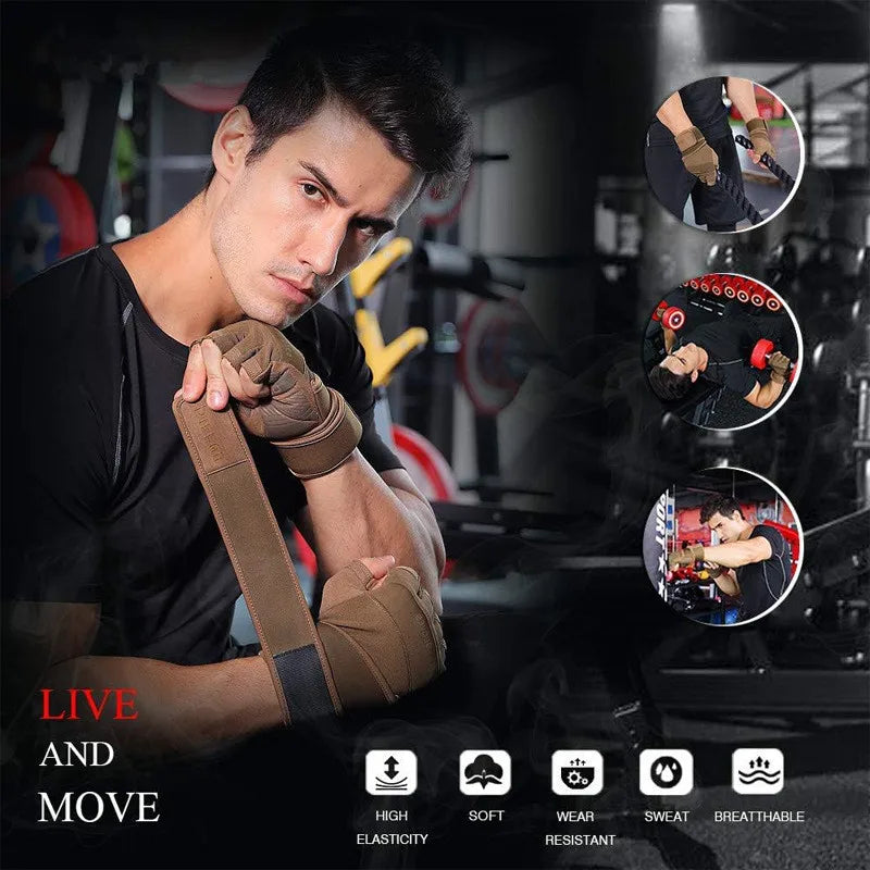 Half Finger Bodybuilding Gym Gloves