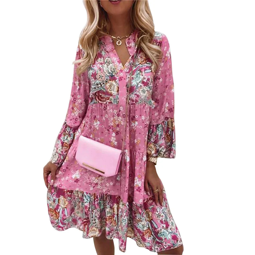 Women's Floral Print Mini Dress