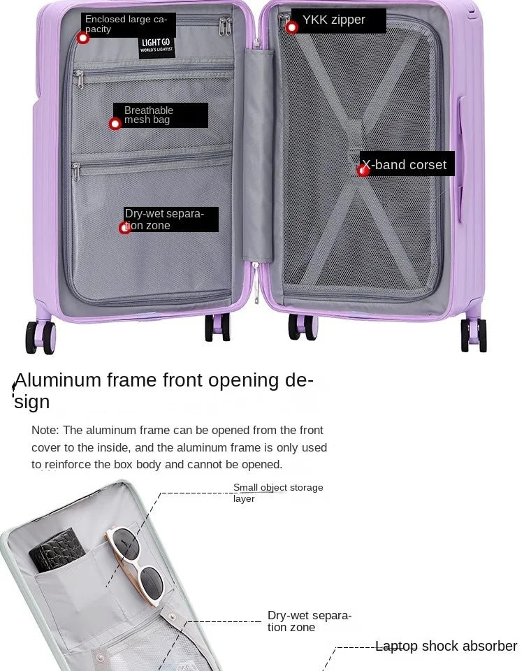 Front opening Rolling Luggage