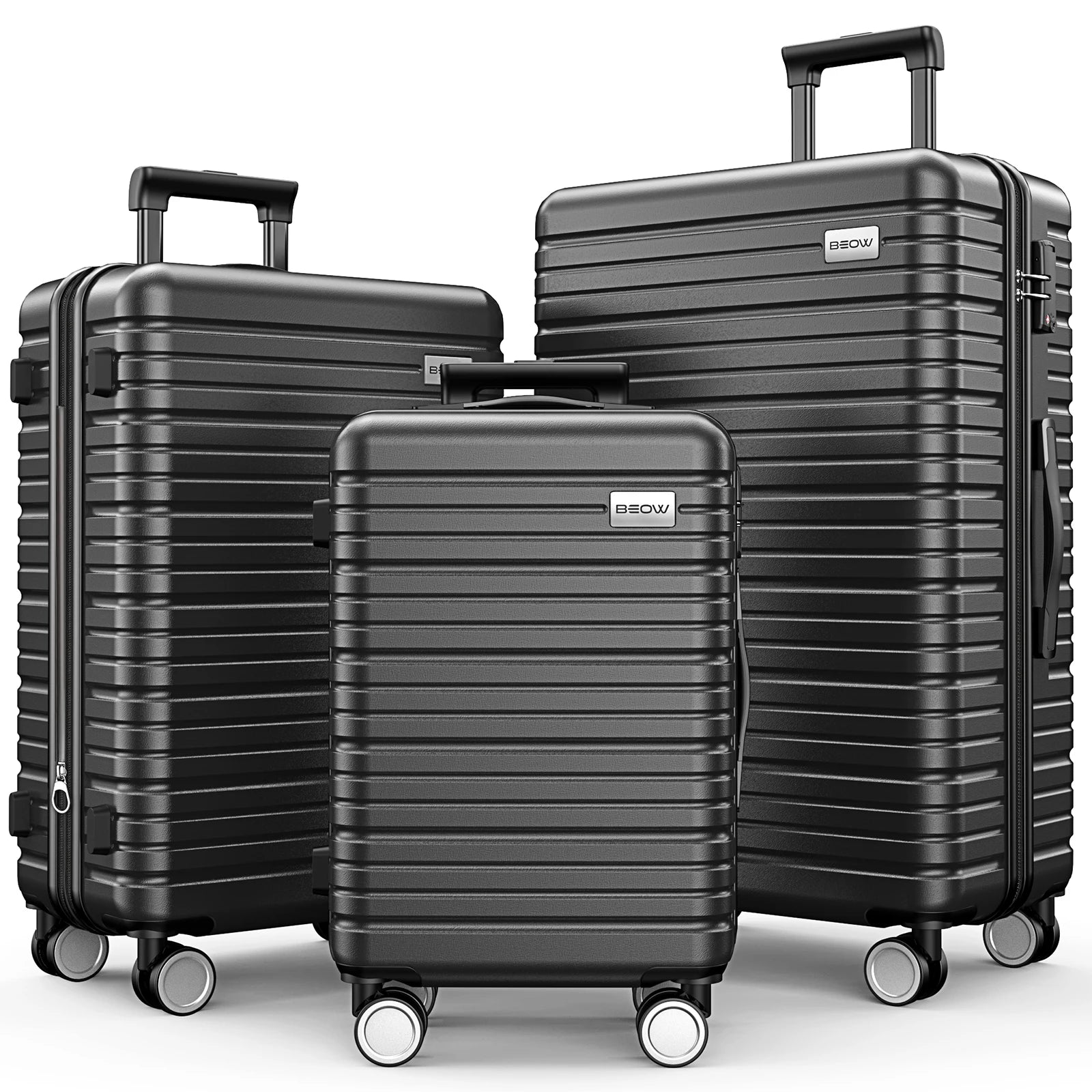 3 Piece 20/24/28 Inch Hardside Lightweight Suitcases