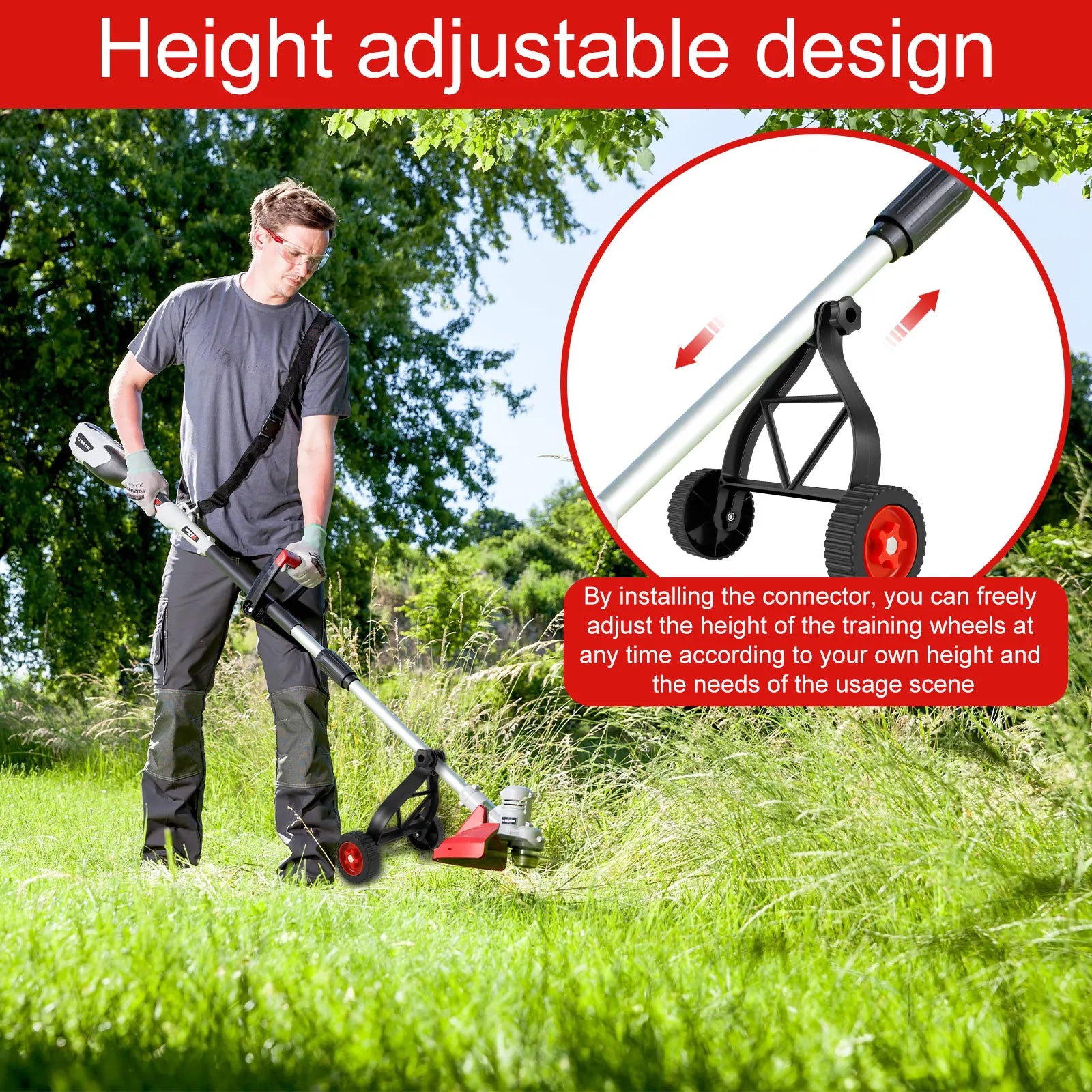 Universal Lawn Mower Support Wheel