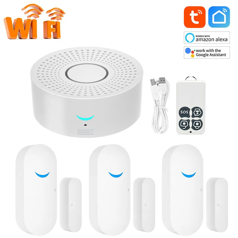 Tuya Smartlife WiFi Remote Control Home Security System Door Window Alarm Sensor Burglar Alarm