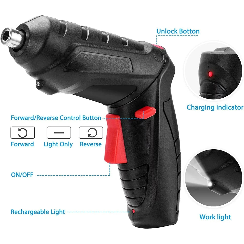 Electric Drill Cordless Power Tools Set