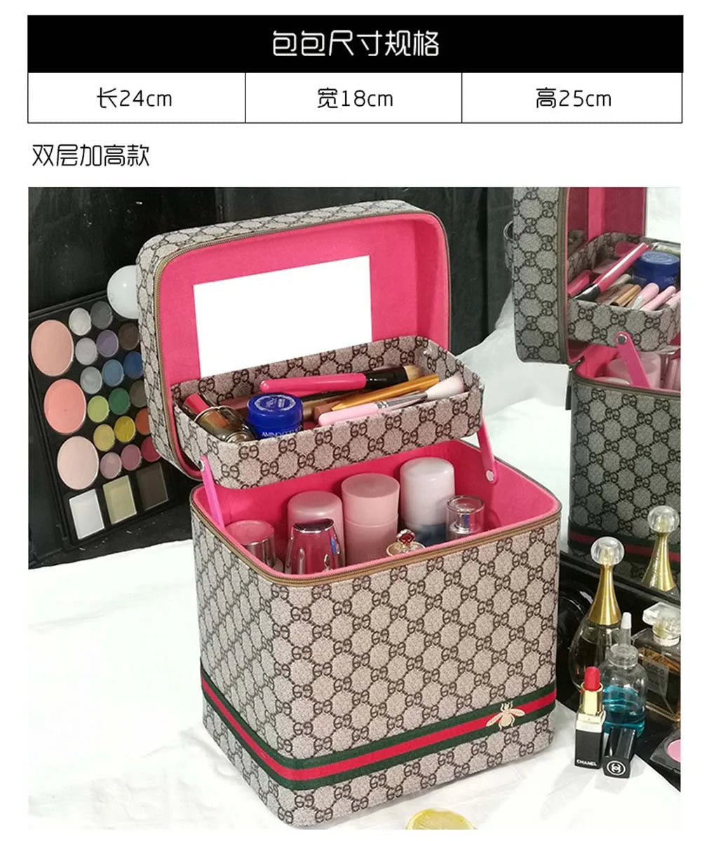 Leather cosmetic case