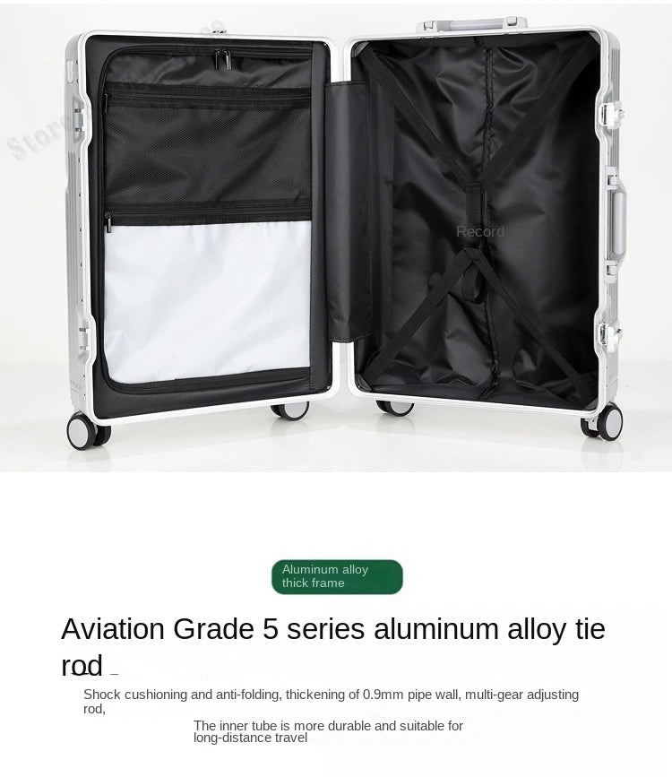 20 inch Aluminum Boarding Box Front Opening Suitcase