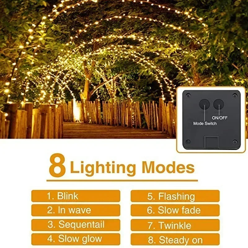 1 Set of Waterproof Outdoor Solar Light Strings