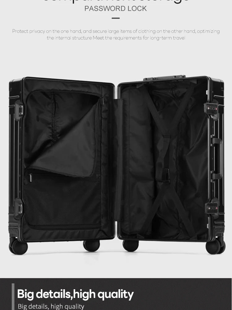 100% Aluminum-magnesium Travel Suitcase
