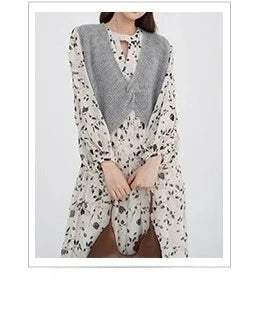 Floral Midi Dress Women Sweet A-Line Long Sleeve Hollow Out Dress Elegant High Waist Casual Long Dress Daily or Vacation Outfits