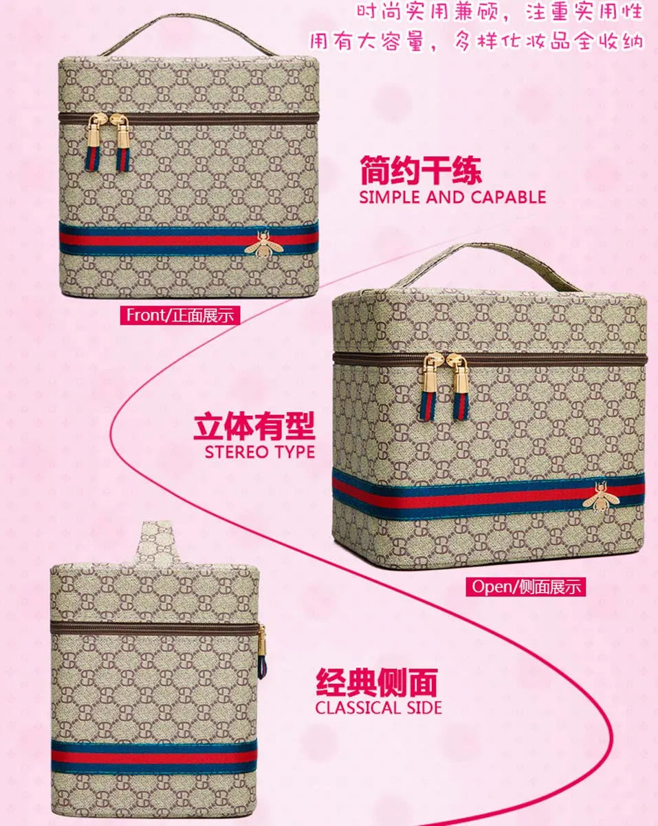 Leather cosmetic case