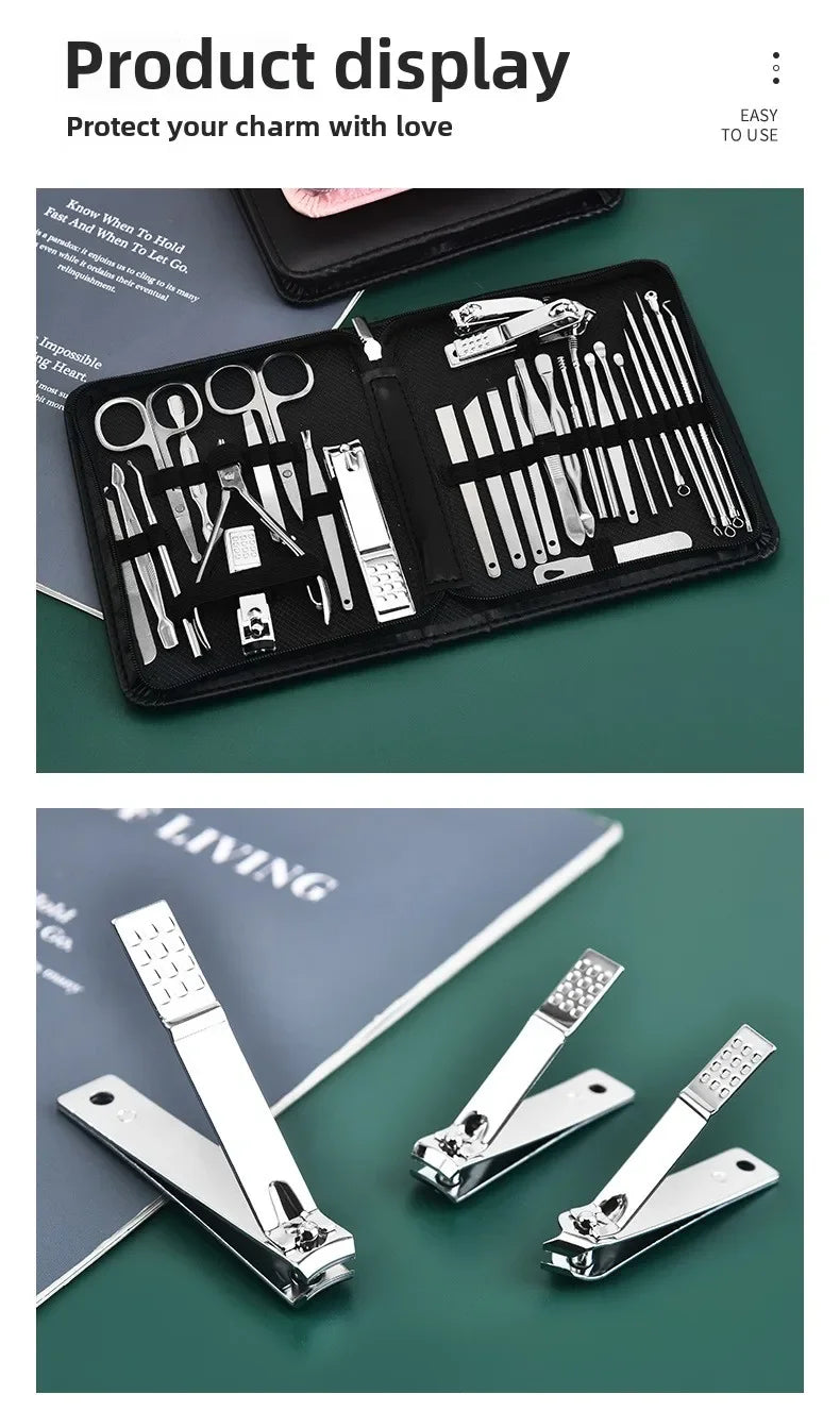 8/32pcs Manicure Set Professional Pedicure Kit