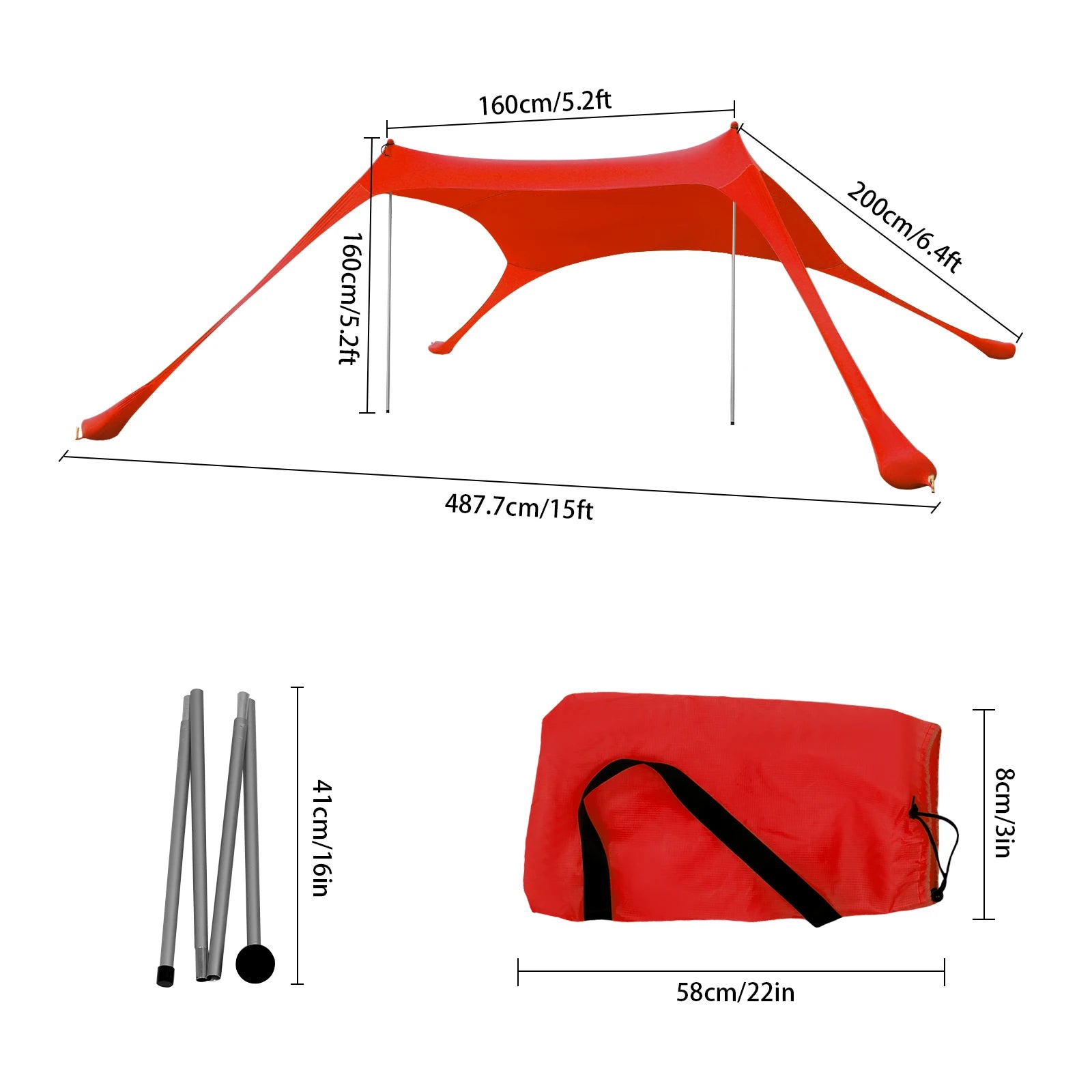Outdoor Windproof Beach Tent