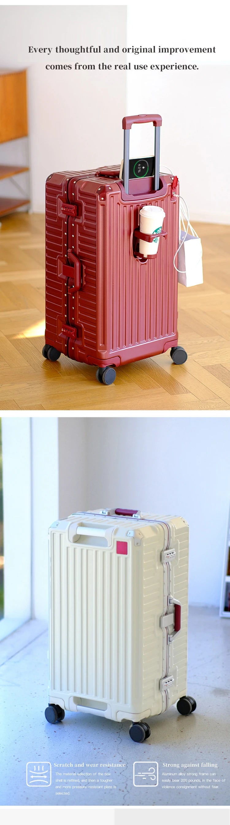 Men Carry-On Aluminum Luggage