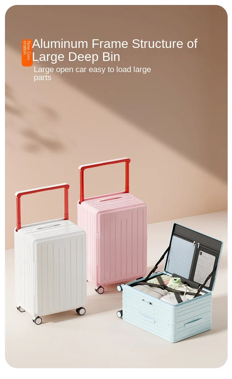 Wide Trolley Carry-on Suitcase