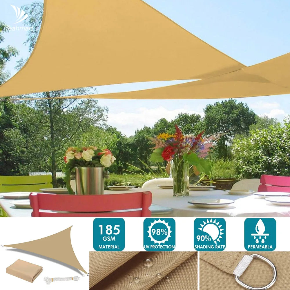 Waterproof Triangle Sun Shade Sail Canopy