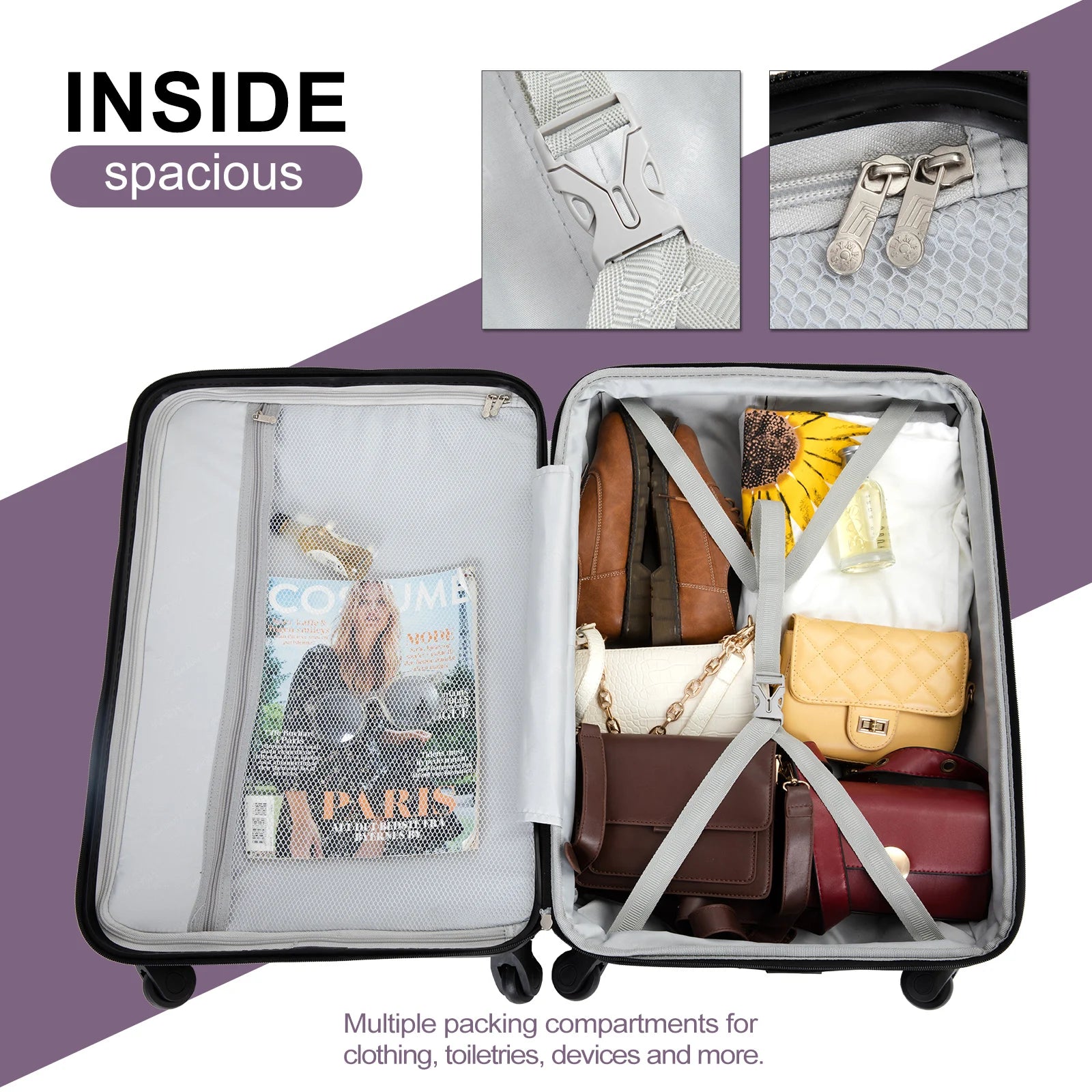 Luggage 3 Piece Suitcase Set