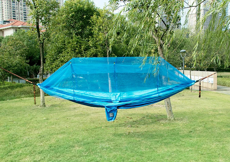 Single and Double Size Nylon Fabric Portable Travel Hammock