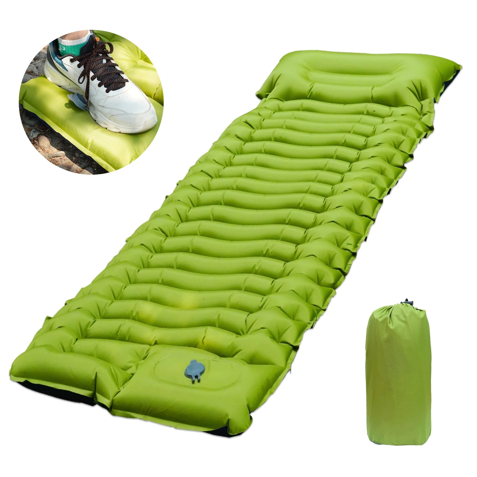 Outdoor camping super thick 4-inch inflatable sleeping mat