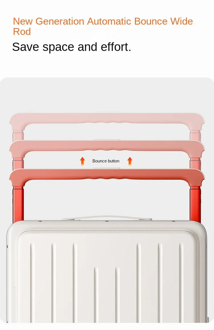 Wide Trolley Carry-on Suitcase
