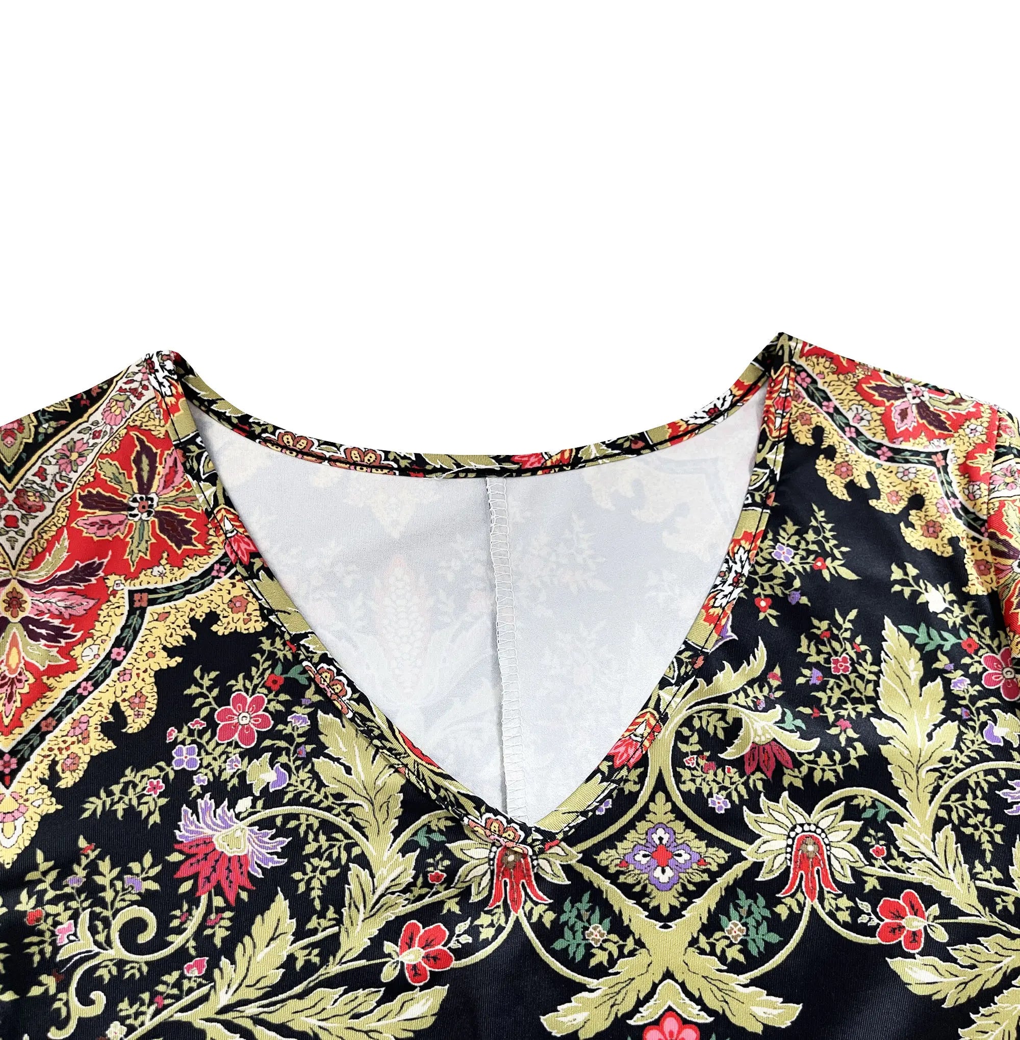 Women's Summer Floral Maxi Dress, V - Neck Short Sleeve, Ideal Vacation Outfits Women, Flowy Dress Summer