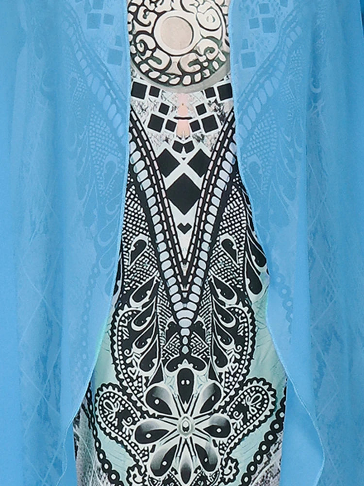 Plus Size Casual Dress Sets Solid Open Front and Graphic Printed Dress Sets Women's Plus Size Clothing