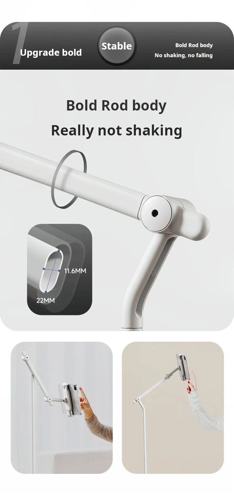 Adjustable Floor Stand for IPhone & IPad