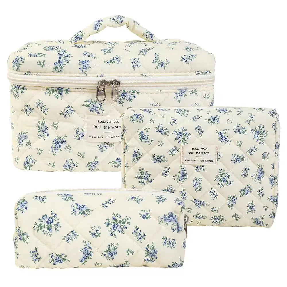 1pcs Quilted Cotton Makeup Bag