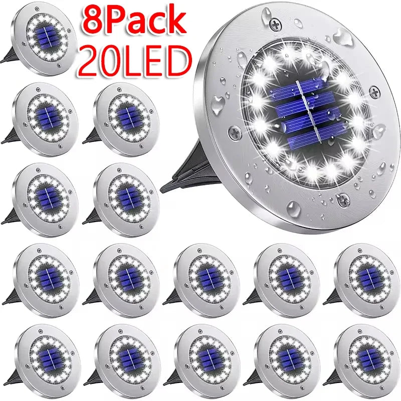 Solar Lights Outdoor Disk Underground Lamp