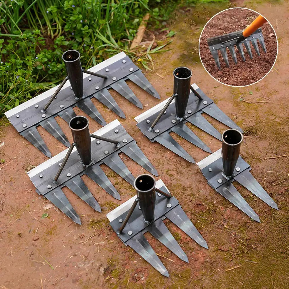 Heavy-Duty Steel Garden Hand Weeding Rake