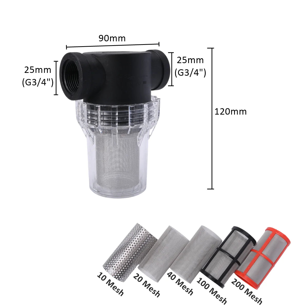 1pc Thread Stainless Steel Water Filter
