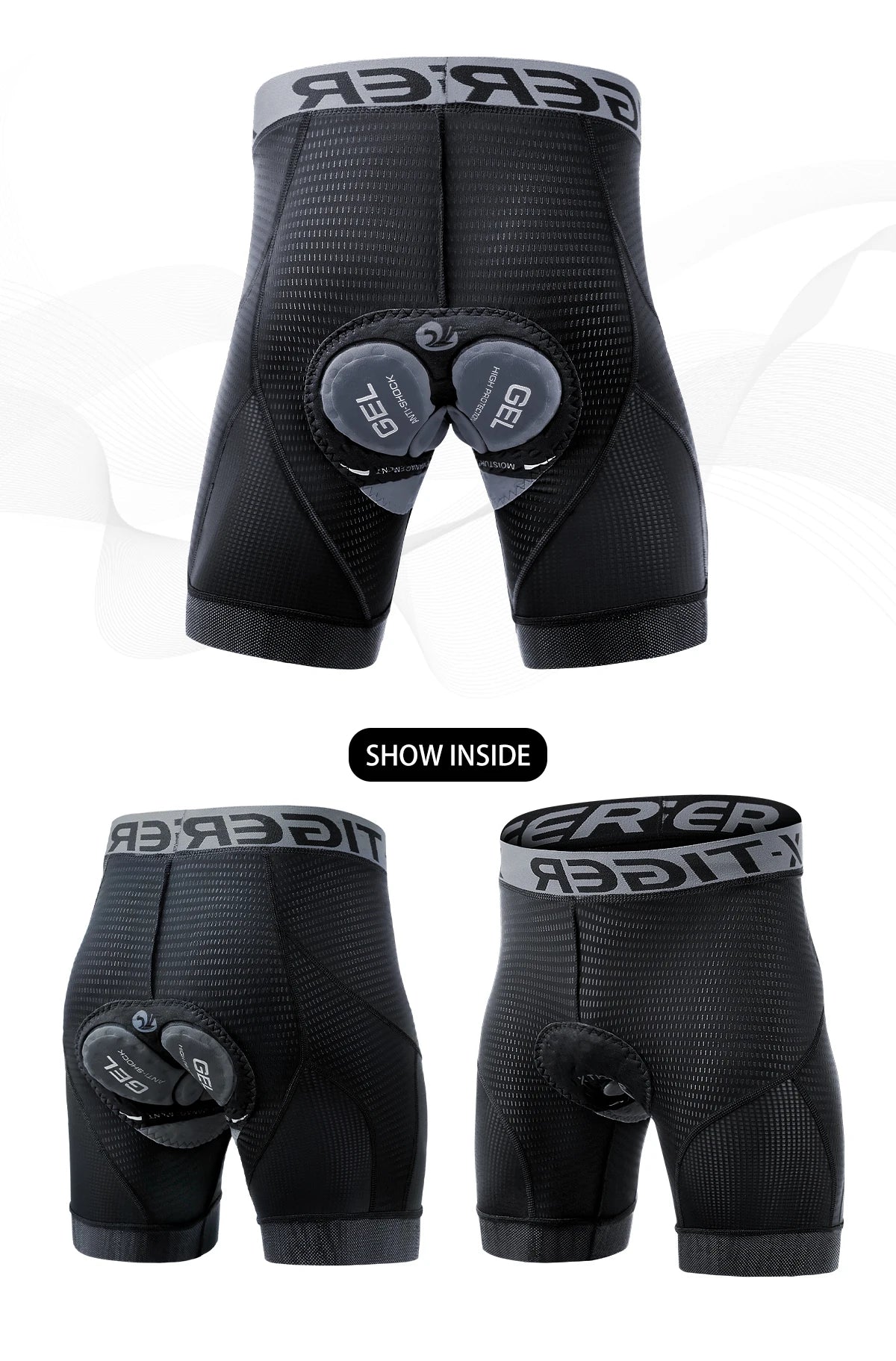 Mesh Cycling Underwear Gel Pad Shockproof MTB Bike Shorts