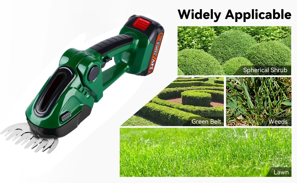 2 IN 1 Cordless Electric Hedge Trimmer