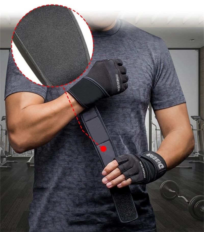 Half Finger Bodybuilding Gym Gloves