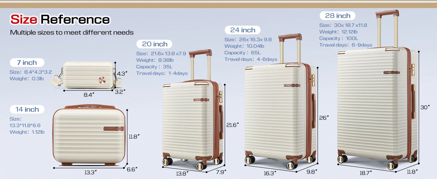 Expandable Luggage Sets 5 Piece