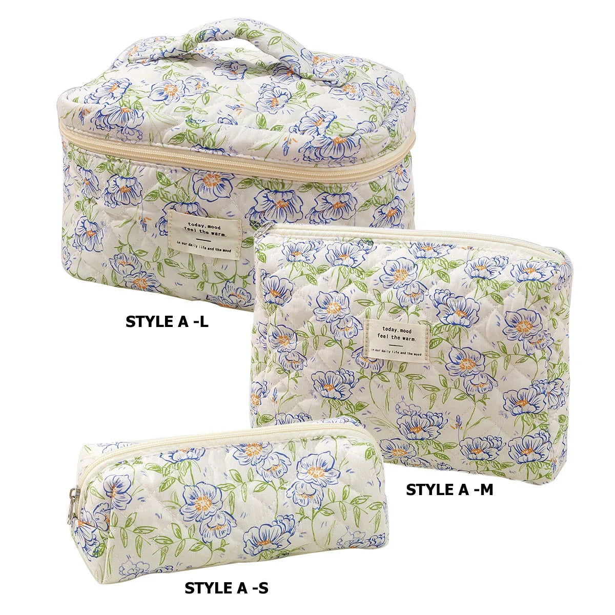 1pcs Quilted Cotton Makeup Bag