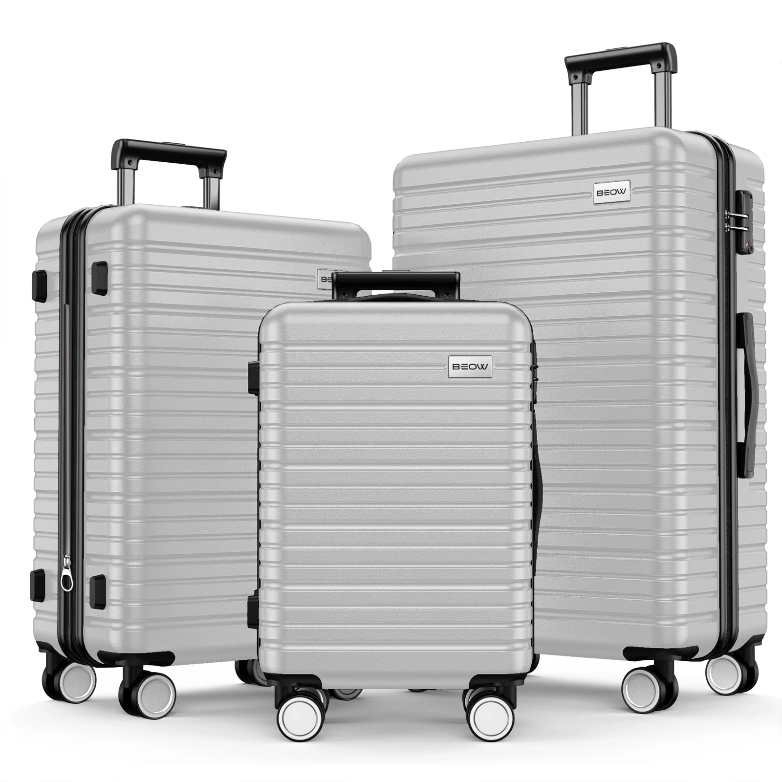 3 Piece 20/24/28 Inch Hardside Lightweight Suitcases