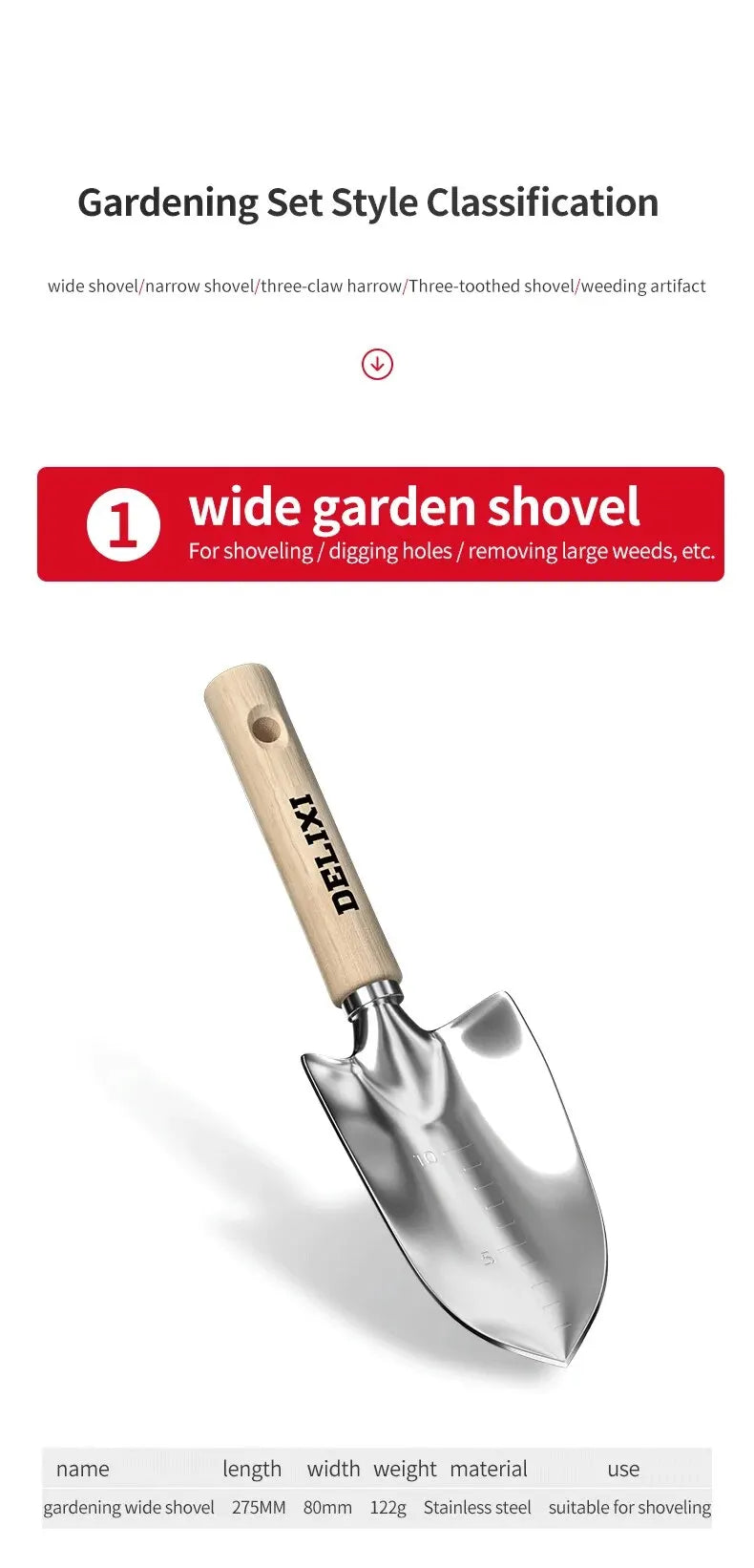 Garden Shovel Rake Spade Set