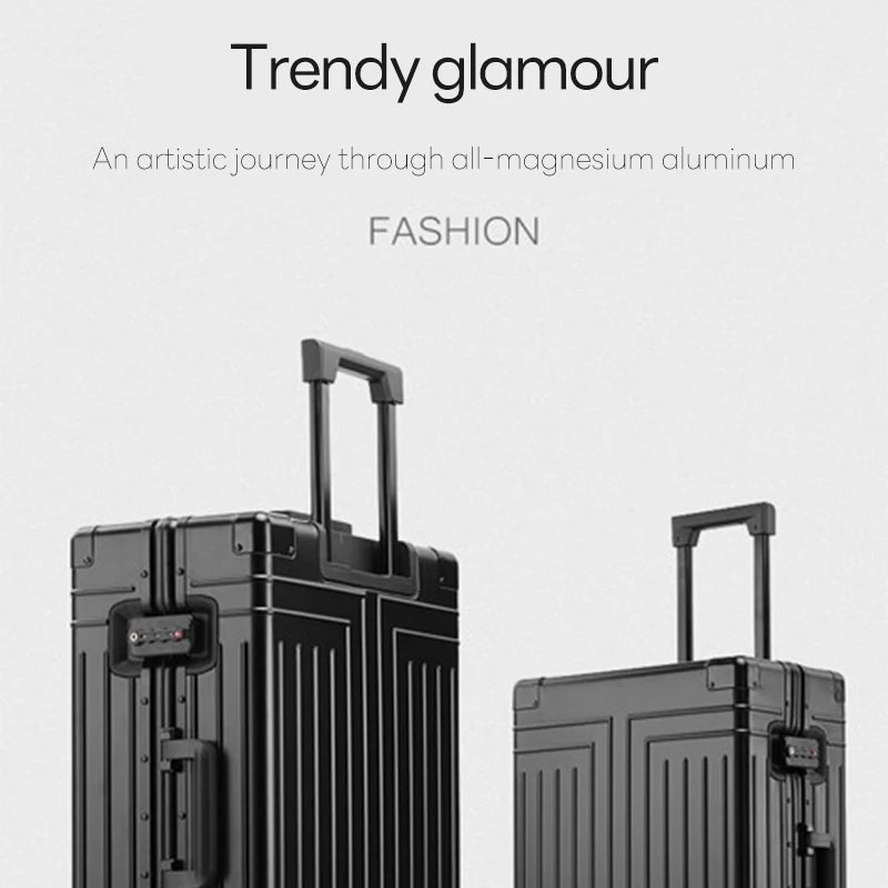 100% Aluminum-magnesium Travel Suitcase