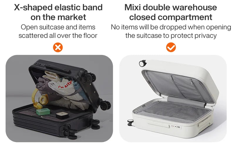 Carry On Luggage with Cup Phone Holder