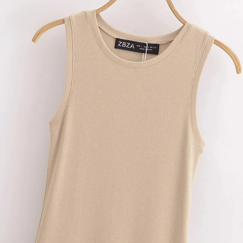 Khaki Elegant Long dresses 2025 Women's spring Sleeveless black dresses