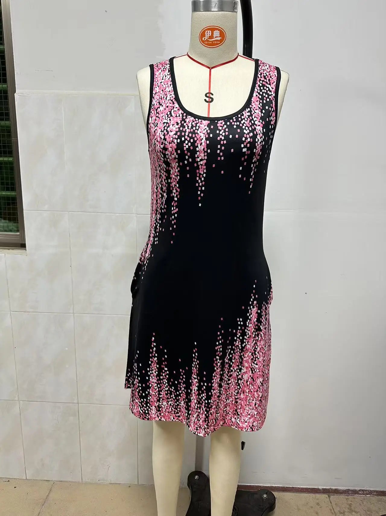New Summer Women's Vest Skirt 3D Printed Gradient Color Butterfly Casual Fashion Vacation Beach Dress for Female